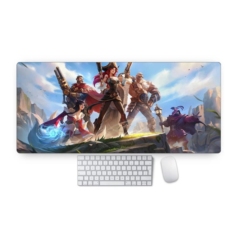 Y&D Durable PU Leather Keyboard Desk Mat - Waterproof Large Office Computer Gaming Mouse Pad with Logo Design - Image 2
