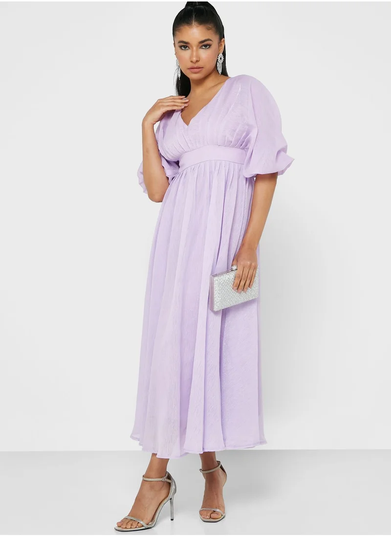 Khizana Plunge Flared Dress