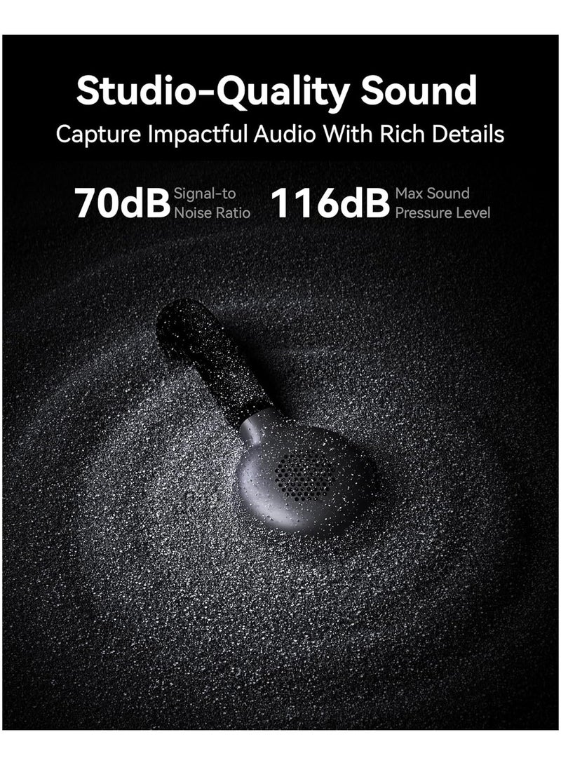 هولي لاند Lark M2S ميكروفون لاسلكي صغير كومبو – مستقبل كاميرا + مستقبل Type-C | ميك خفيف الوزن 7غ، مدى 300م، مشبك تايتانيوم | للـ DSLR، آيفون، أندرويد، لابتوب | للبث، التدوين، التعليم، البودكاست - Image 4