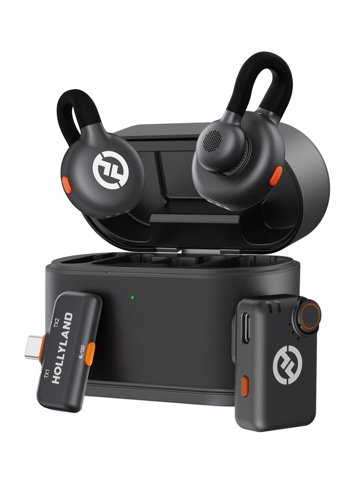 Hollyland Lark M2S Mini Combo Wireless Microphone – Camera RX + Type-C RX | 7g Lightweight Mic, 300m Range, Titanium Clip | For DSLR, iPhone, Android, Laptop | Perfect for Streaming, Teaching & Content Creation