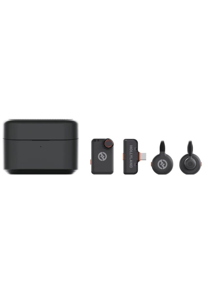 Hollyland - Hollyland Lark M2S Mini Combo (Camera RX+Type-C RX) Wireless Microphone for Camera/iPhone/Android/Laptop, 7g Lightweignt, Titanium Clip, 300m Range, Content Creators, online Teaching, Streaming - Image 1