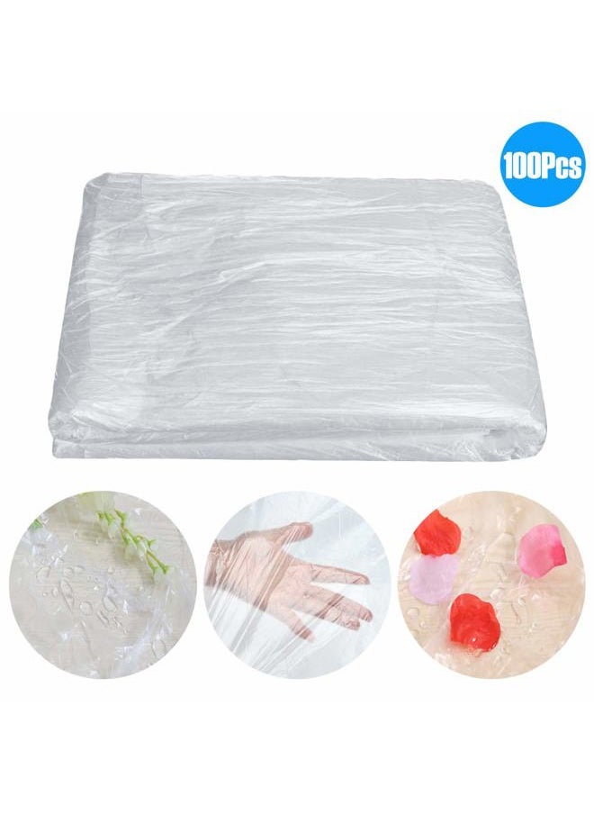 EARTH THERAPY - 100 Pcs Disposable Massage Bed Cover, 35.4 * 70.9" Transparent Bedspread Cover, SPA Massage Treatment Table Sheets - Image 1