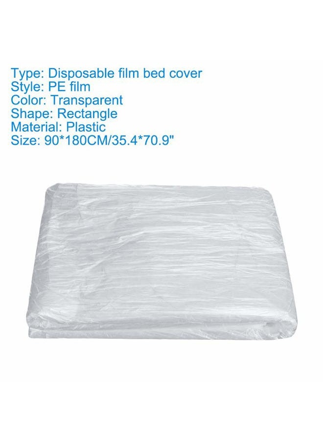 EARTH THERAPY - 100 Pcs Disposable Massage Bed Cover, 35.4 * 70.9" Transparent Bedspread Cover, SPA Massage Treatment Table Sheets - Image 1