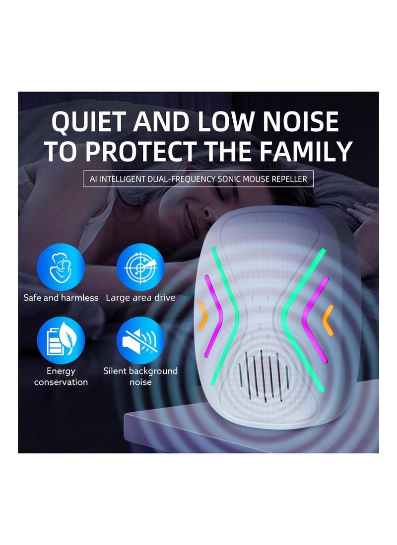 Generic 4 Pack Ultrasonic Pest Repeller Plug in Mouse Repellent Indoor Ultrasonic Repellent Rodent Repellent with Dual-Frequency Ultrasonic Wave for Spiders Flies Ants Mice Rats Roaches - Image 2