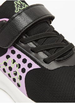 Kappa Girls' Colourblock Sports Shoes with Hook and Loop Closure  - Image 5