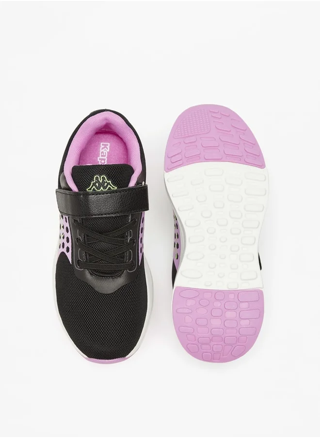 كابا Girls' Colourblock Sports Shoes with Hook and Loop Closure