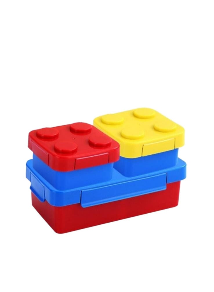 XiuWoo Buildable Building Block Lunch Box Picnic Bento Box With Blue Insulated Bag  - Image 4