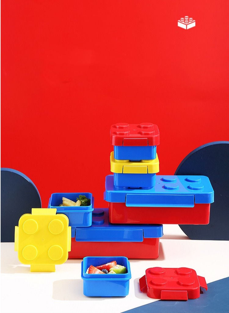 XiuWoo Buildable Building Block Lunch Box Picnic Bento Box With Blue Insulated Bag  - Image 3