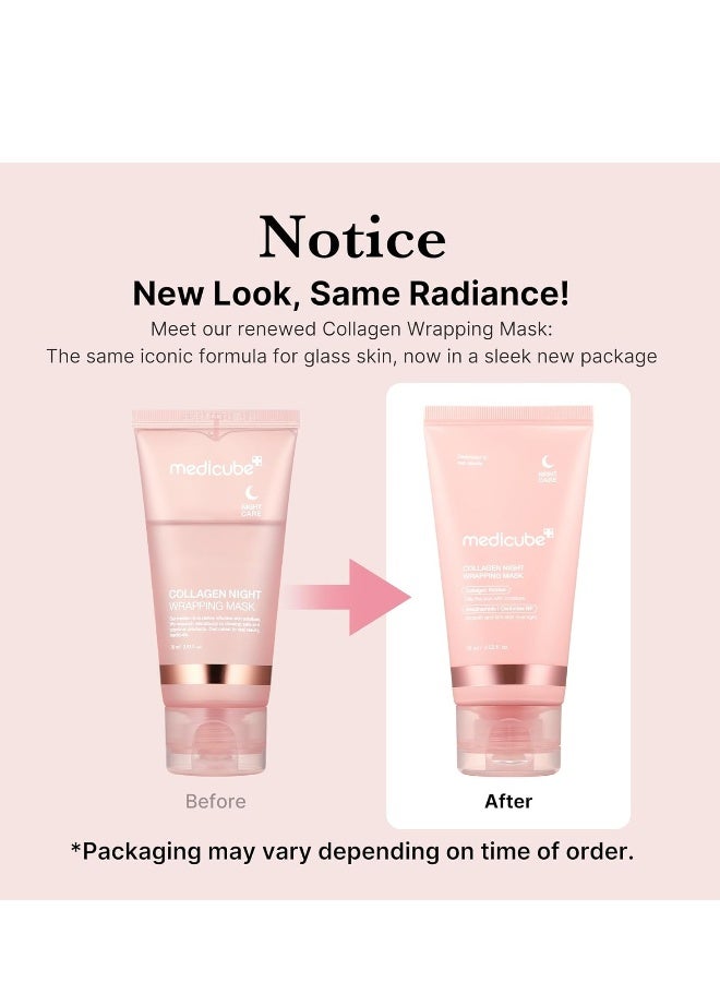 Medicube قناع الوجه الليلي من ميديكوب كولاجين - للعناية بالمرونة والترطيب، يقلل من الترهل والبهتان - كولاجين مهدرج لبشرة متألقة - العناية بالبشرة الكورية، 2.53 أونصة سائلة - Image 2