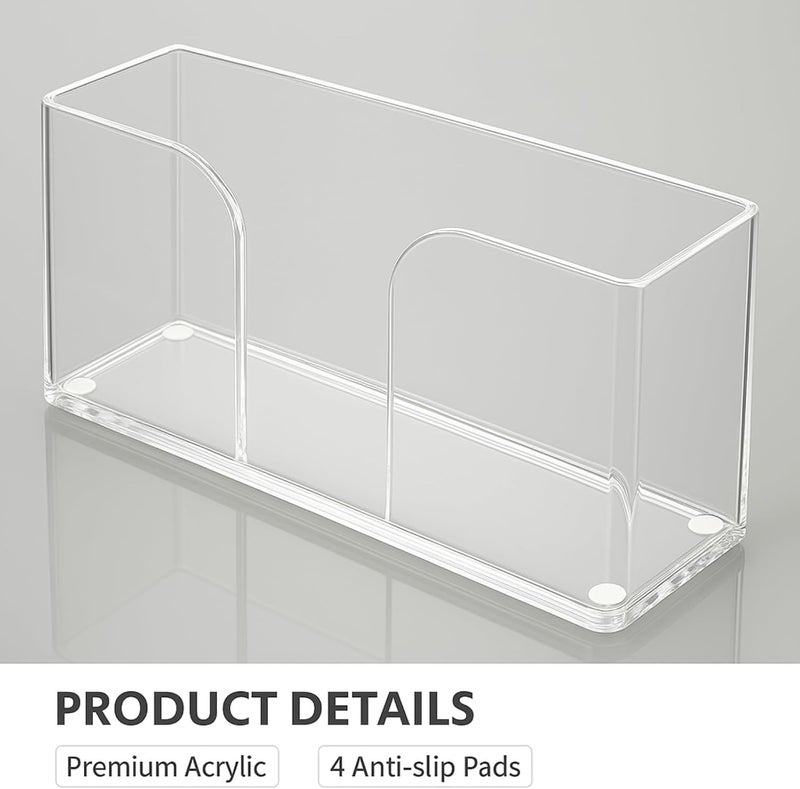 Khen Guest Towel Holder for Bathroom Napkin Holder Vertical Napkin Holder with NonSlip Pads Acrylic Clear Napkin Stand for Kitchen Dining Counter Table Disposable Hand Dispenser Hotel Bathroom Dcor - Image 5