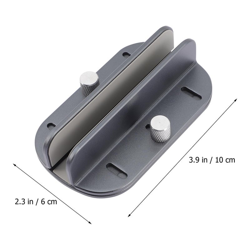 Adjustable Vertical Laptop Stand Desktop Holder Gray Black Small Size for Laptop Tablet Phone - Image 3
