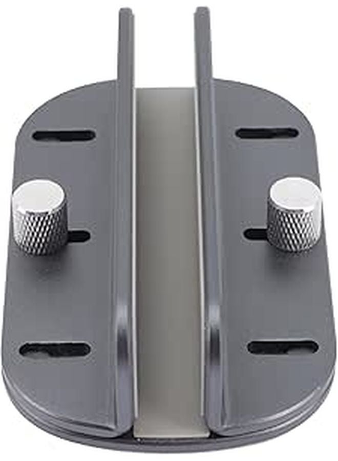 Adjustable Vertical Laptop Stand Desktop Holder Gray Black Small Size for Laptop Tablet Phone - Image 1