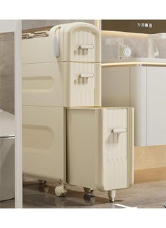 keke 3 Tier Bathroom Storage Cabinet and Drawer with Toilet Paper Holder  - Image 1