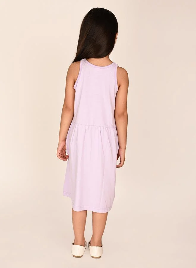 LILPICKS Lilac Graphic Dress