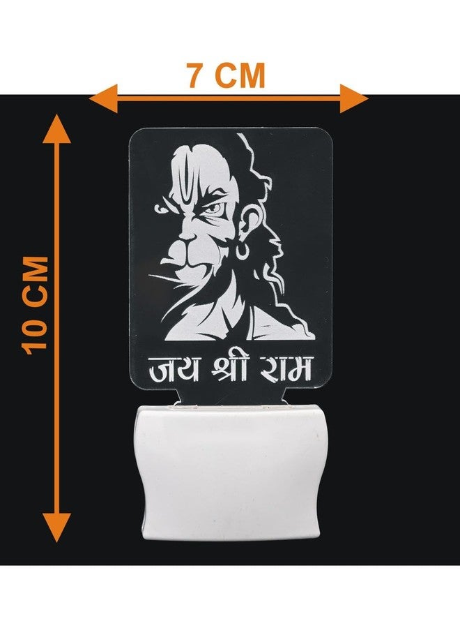 Somil 3D Illusion Trendy Jai Shri Ram LED Plug & Play Wall Lamp, Self Color Changing, Dia: 5 X 10 X 5 Cm - Image 5