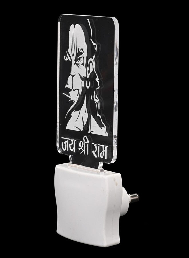 Somil 3D Illusion Trendy Jai Shri Ram LED Plug & Play Wall Lamp, Self Color Changing, Dia: 5 X 10 X 5 Cm - Image 4