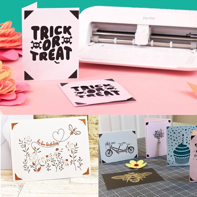 LOPASA مجموعة البداية من لآلة Cricut Joy Xtra، حزمة إضافية للمبتدئين، إكسسوارات ومستلزمات مقاس 8.5 × 12 إضافي للمبتدئين، جميع الأدوات والمواد الأساسية (حزمة صنع البطاقات) - Image 3