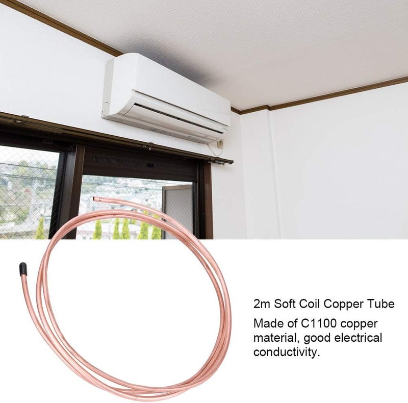 C1100 T2 Soft Copper Tube Coil 2m Refrigeration Pipe for AC and Refrigerator Flexible Copper Tubing 6mm OD 4.8mm ID 0.6mm Wall Thickness - Image 4