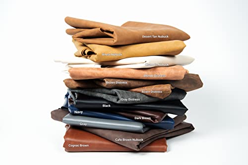 NAT LEATHERS Cognac British Tan Faux Vegan (Peta Approved) Leather Synthetic Pleather 0.9 mm 1 Yard Cut (36 inch x 54 inch) Smooth Upholstery (Cognac) NAT Leathers™ - Image 5
