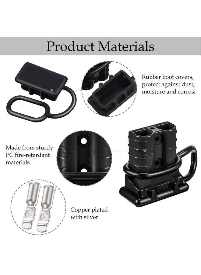 Generic Battery Quick Connect/Disconnect,Battery Quick Connectors Plug Kit Battery Connectors Quick Connect for Boat Marine Car Winch?black? - Image 5
