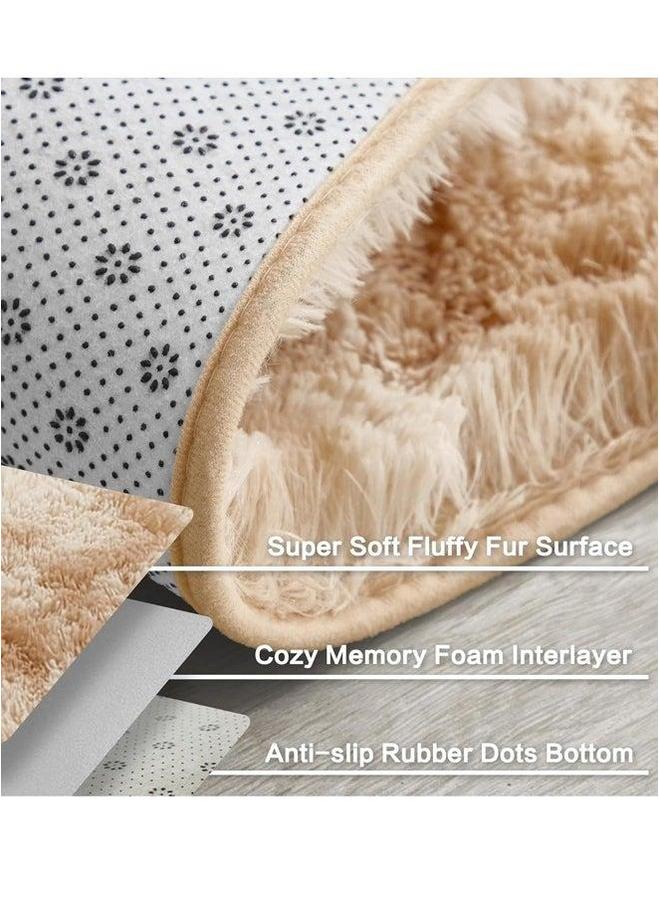 HOMESTAR Modern Rugs Fluffy Soft Touch Area Rug Carpet Large for Living Room Bedroom Floor Mat Super Anti-Slip Plush High Pile Tie Dye Kids 140*200CM - Image 3