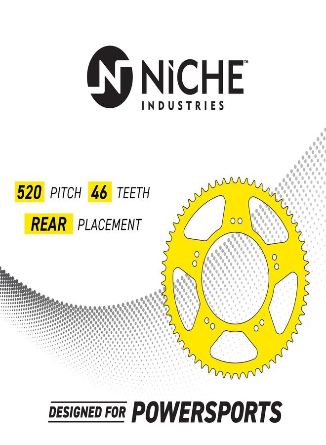 نيش ترس قيادة خلفي NICHE 520 ذو 46 سنًا لدراجات كاواساكي نينجا 650R فيرسيس، وفولكان إس 650 ER-6N Z650 - Image 3