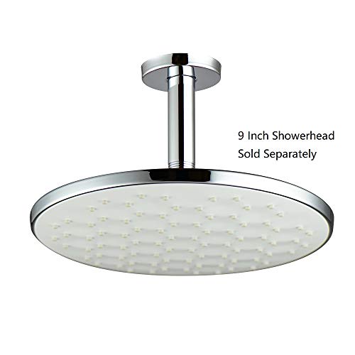 Purelux Ceiling Mount Shower Arm 4 Inches Made of Stainless Steel for Rainfall Showerhead, Chrome Finish with Gasket Flange - Image 3