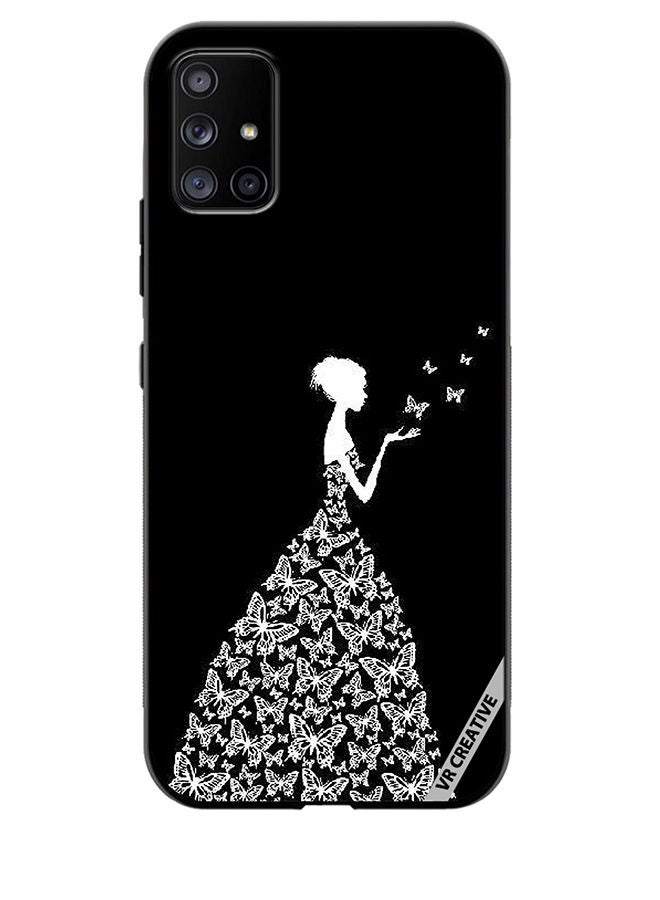 VR CREATIVE Protective Case Cover For Samsung Galaxy A71 5G Girl In Butterfly Dress Design Multicolour - Image 1