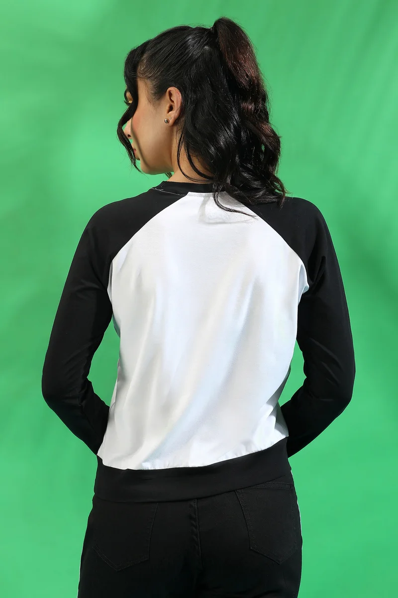 Campus Sutra Women's White I Can & I Will Raglan Top