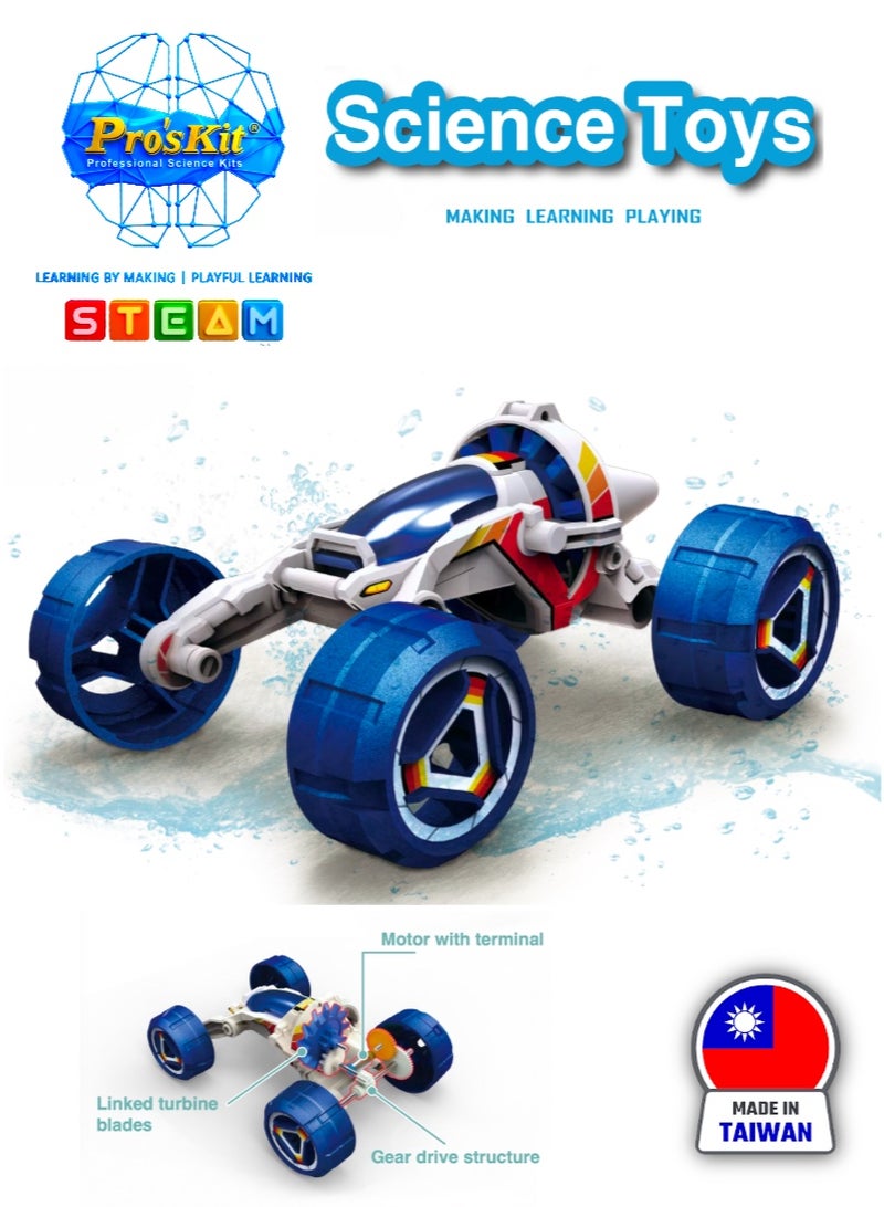 Pro'skit Pro’sKit GE-754 Salt Water Fuel Cell BajaRunner – DIY Eco-Friendly STEM Car Kit for Kids (Battery-Free, 5–7 Hour Run Time) - Image 1