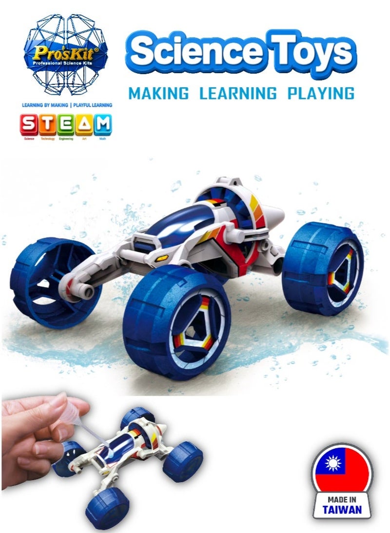 Pro'skit Pro’sKit GE-754 Salt Water Fuel Cell BajaRunner – DIY Eco-Friendly STEM Car Kit for Kids (Battery-Free, 5–7 Hour Run Time) - Image 1