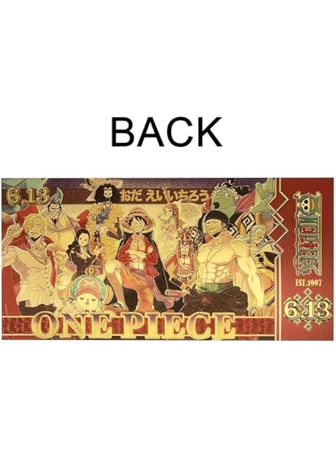 Generic Anime One Piece Gold Coated Bookmarks, Straw Hat Pirates Limited Edition Collectible Banknote (10 PCS, Gold) - Image 2