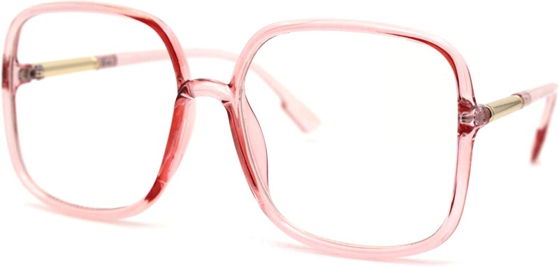 SA106 Womens 90s Oversize Rectangular Butterfly Clear Lens Eyeglasses - Image 2