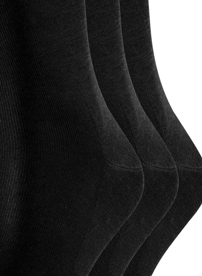 FALKE جوارب تياغو للرجال - عبوة 3 قطع - قابلة للتنفس - مستدامة - قطن عضوي - رفيعة - بسيطة - ممتازة - أنيقة - خياطة مسطحة في منطقة الأصابع - تناسب الملابس الرسمية والكاجوال والأعمال - عبوة متعددة 3 أزواج، أسود 3000 - Image 3