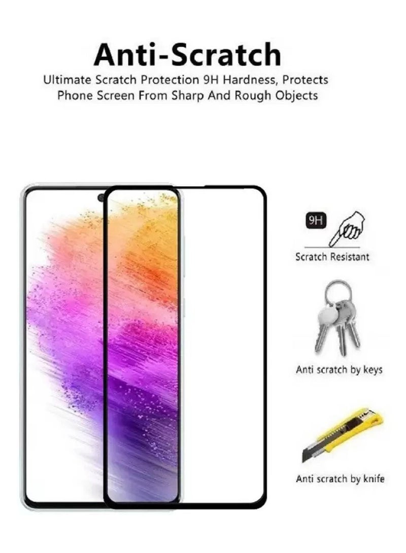 Waldic Tempered Glass Screen Protector For Samsung Galaxy A73 - Black - Image 5