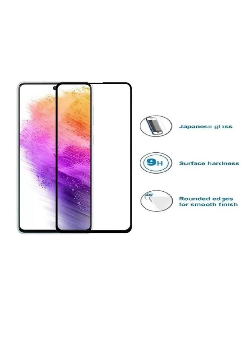 Waldic Tempered Glass Screen Protector For Samsung Galaxy A73 - Black - Image 4