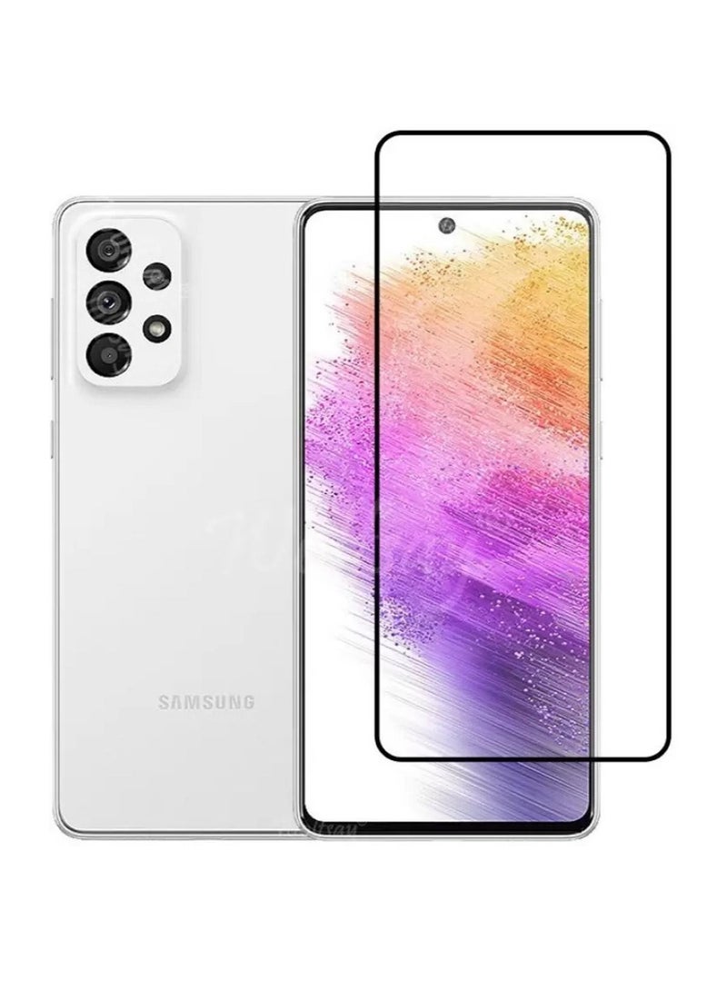 Waldic Tempered Glass Screen Protector For Samsung Galaxy A73 - Black - Image 1