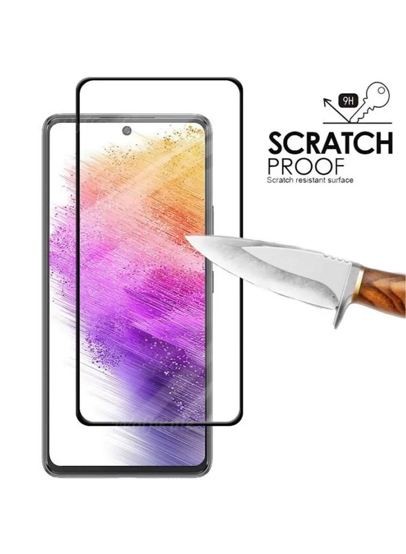 Waldic Tempered Glass Screen Protector For Samsung Galaxy A73 - Black - Image 3