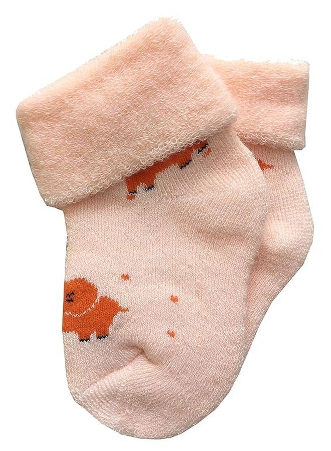 CUTEABLY warm winter Socks for new born baby (IN, Age, 0 Months, 6 Months, 4, Multicolour) - Image 4
