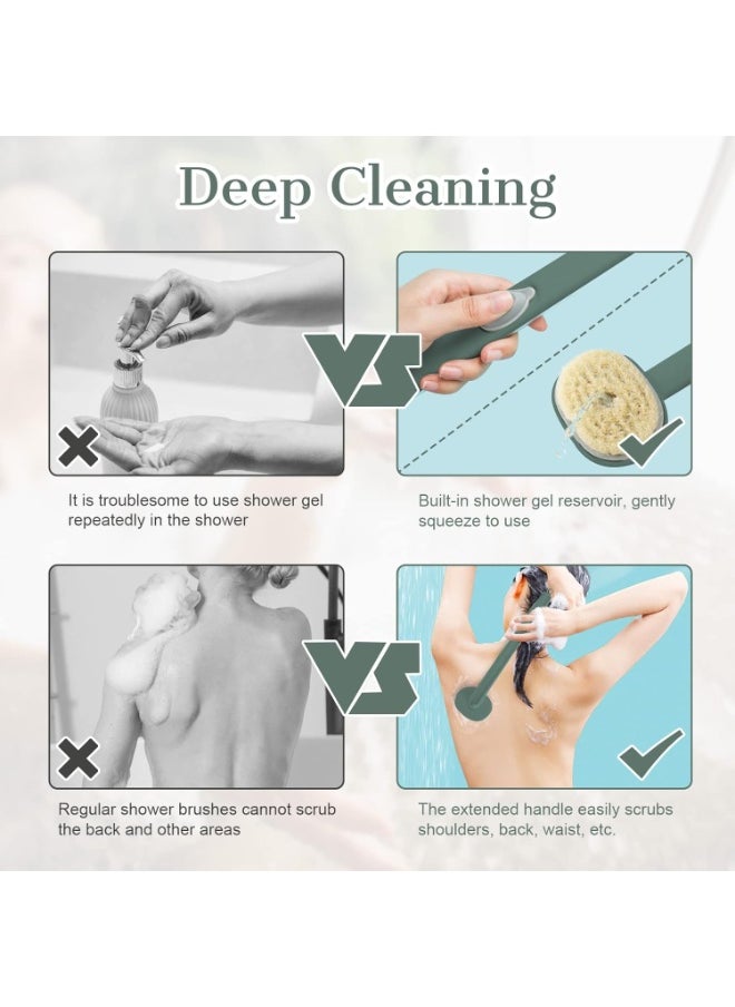 Back Bath Brush with Shower Dispenser