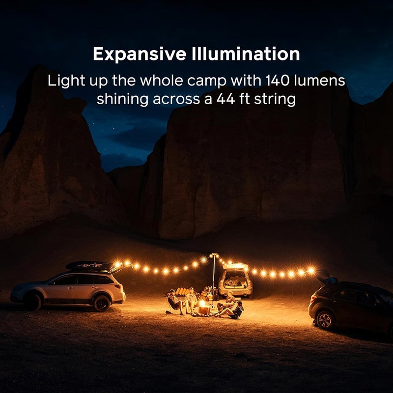 BioLite BioLite Solar String Rechargeable Solar String Lights for Camping Patio and Travel 44Foot Warm White  - Image 3