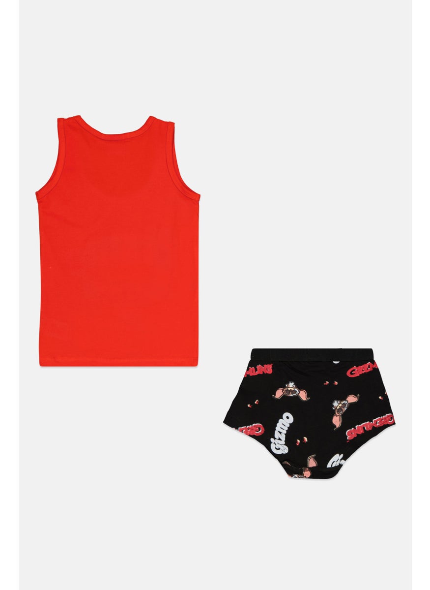 Gremlins Kids Boy 2 Pieces Graphic  Print Sleeveless Vest And Boxer Set, Multicolor  - Image 2