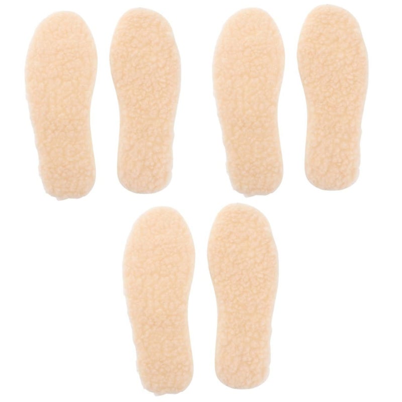 3 Pairs Kids Insoles Comfortable Lamb Hair Padding Warm Shoe Inserts Lightweight Breathable Design Cold Weather - Image 2
