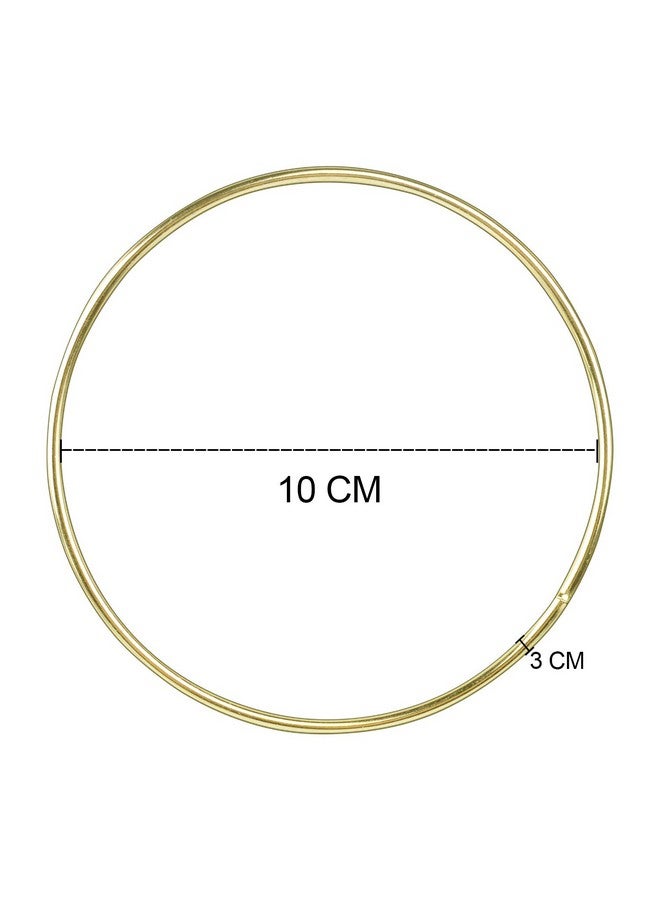 BronaGrand 6Pcs 4 Inch Metal Hoops Metal Rings For Dream Catcher And Crafts(Gold And Silver)  - Image 2