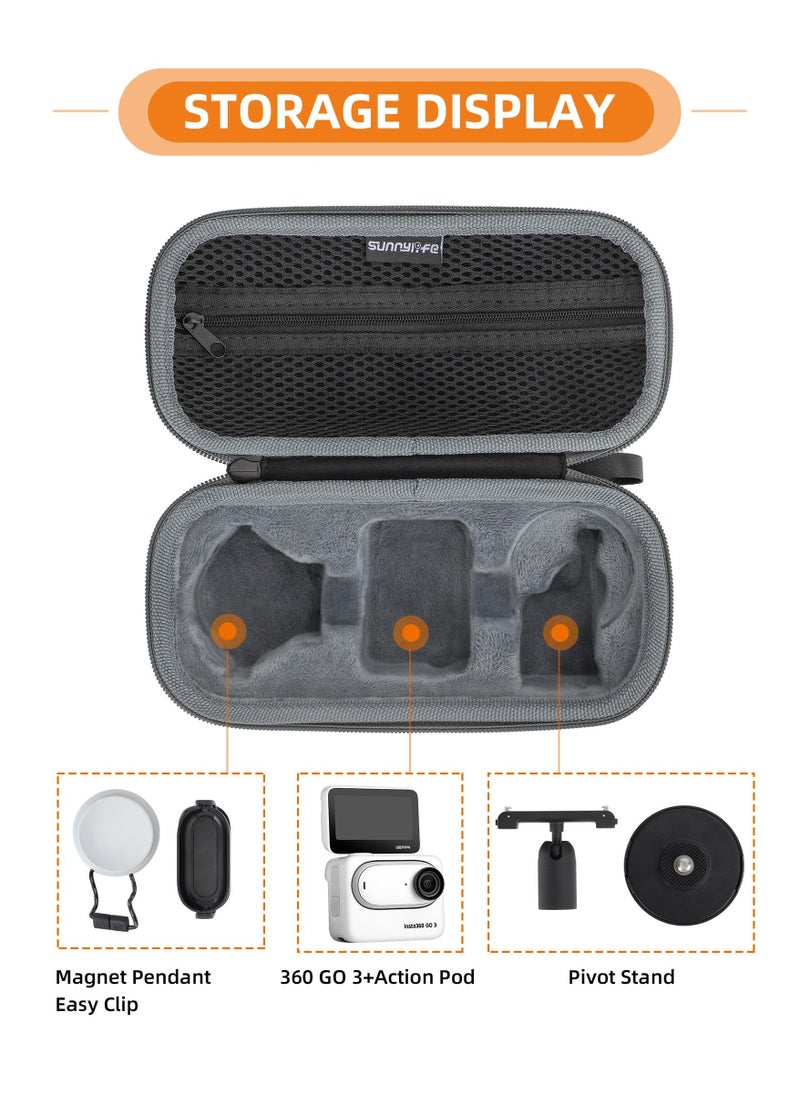 Sunnylife - Portable Carrying Case Hard EVA Travel Box Storage Bag for Insta360 GO 3 Action Camera - Image 1