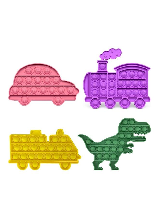 NIBEMINENT 4-Piece Push Pop It Bubble Fidget Sensory Toys