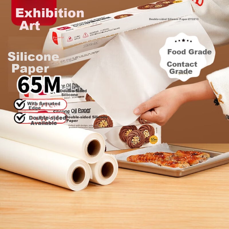 Zhanyi Silicone Paper 65m, Snack Air Fryer Oven Baking Paper Mat, Non-Stick Oil-Proof Food Grade - Image 3