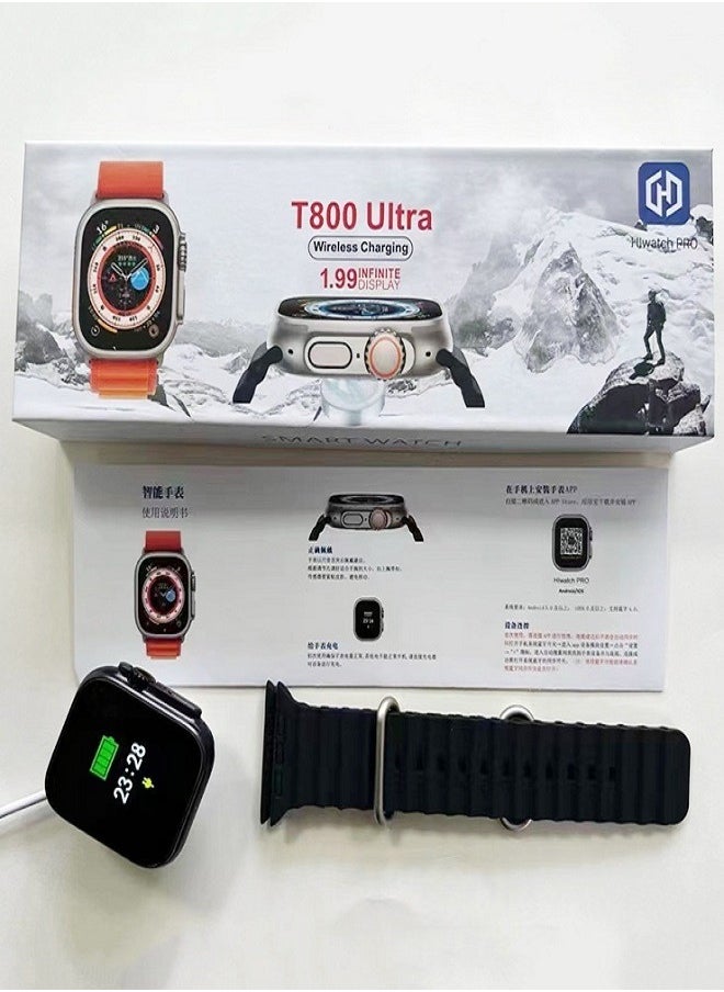 Generic - T800 Ultra Series 8 (2023) Smart Watch 1.99 Inch IPS display NFC Bluetooth V5 Call Waterproof IP67 Wireless Charger - Image 1