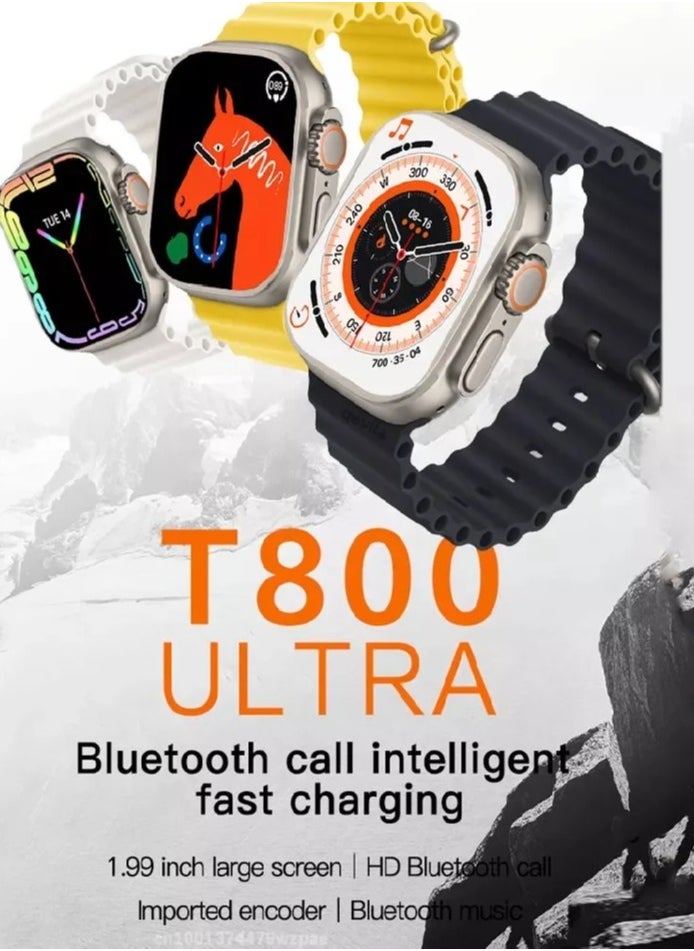 Generic - T800 Ultra Series 8 (2023) Smart Watch 1.99 Inch IPS display NFC Bluetooth V5 Call Waterproof IP67 Wireless Charger - Image 1