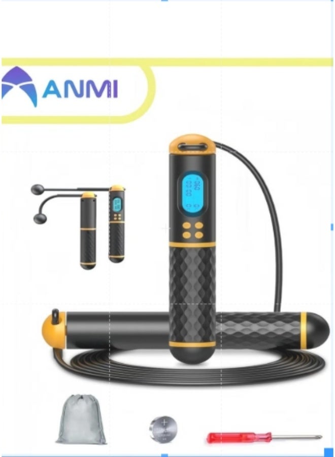 أنمي حبال التخطي الذكية، الوزن/الفصل/الوقت/سجل السعرات الحرارية، لاسلكي لتدريبات اللياقة البدنية للأطفال البالغين